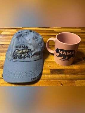 Life Is Good Mama Bear Baseball Hat & Life is Good Mama Bear Mug set
